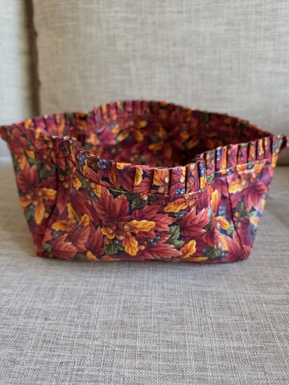 Longaberger Basket Liner, 1997 Shades of Foliage, 8x8x4